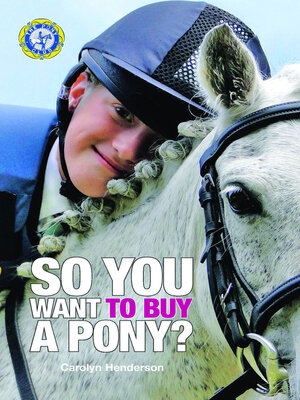 cover image of SO YOU WANT TO BUY a PONY